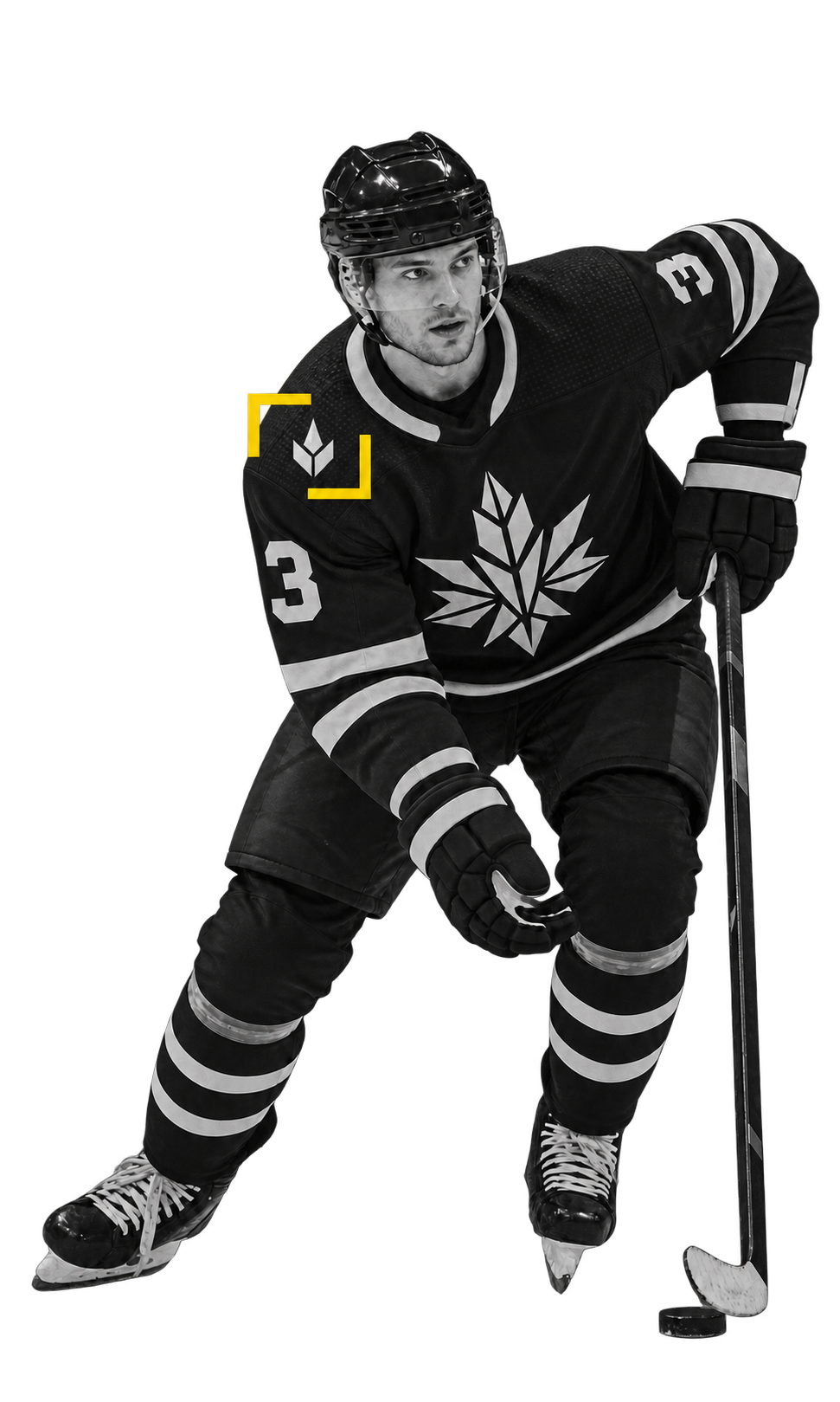 Player jersey with geometric chest icon